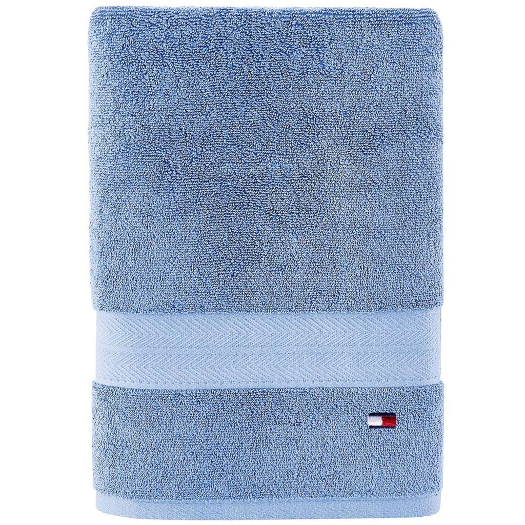 Modrý bavlnený uterák Tommy Hilfiger Obrázok produktu 