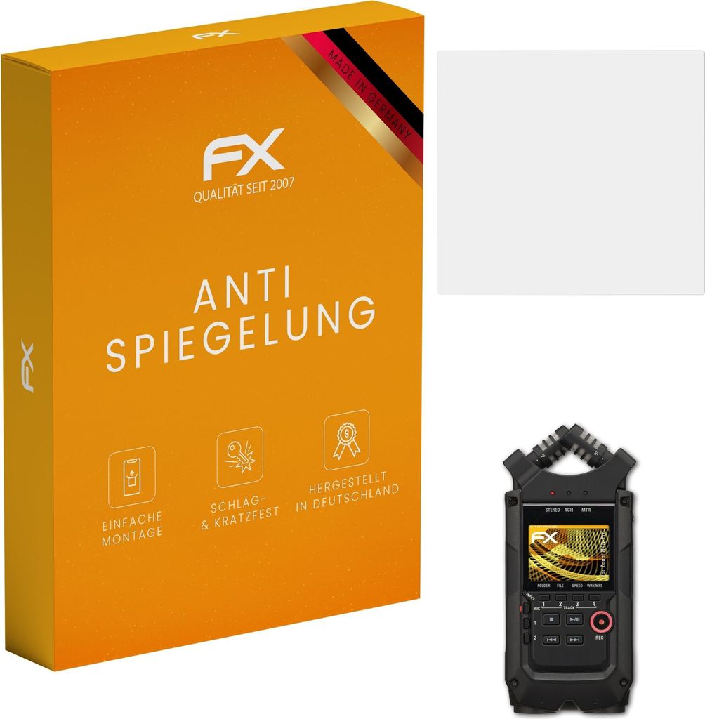atFoliX FX-Antireflex 2x Schutzfolie kompatibel mit Zoom H4N Pro Displayfolie