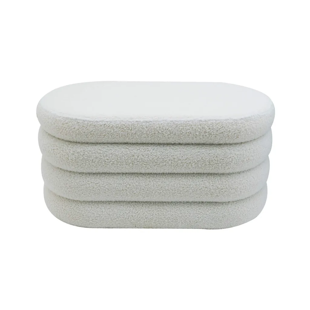 Pouf Bianco Rebecca Mobili Rambeh: Lo Sgabello Contenitore più Social