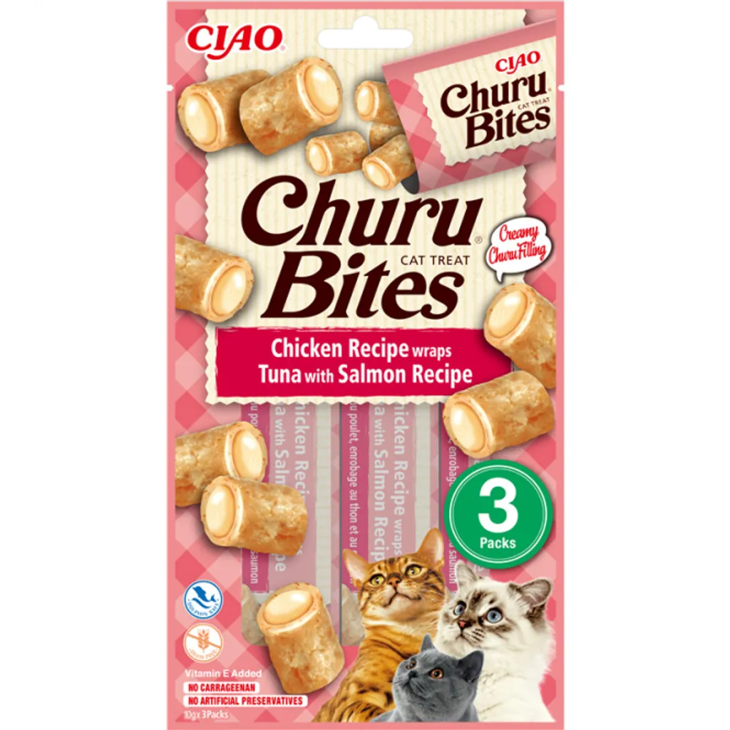 Recensione Inaba Churu Bites Gatto 3x10g: Pollo, Tonno e Salmone Top