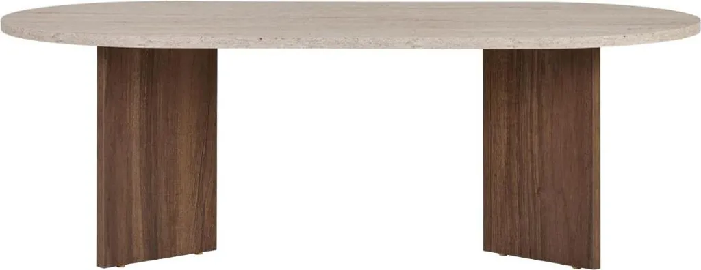 Table basse ovale anti-choc pour salon étroit, modèle compact IRIS - 8