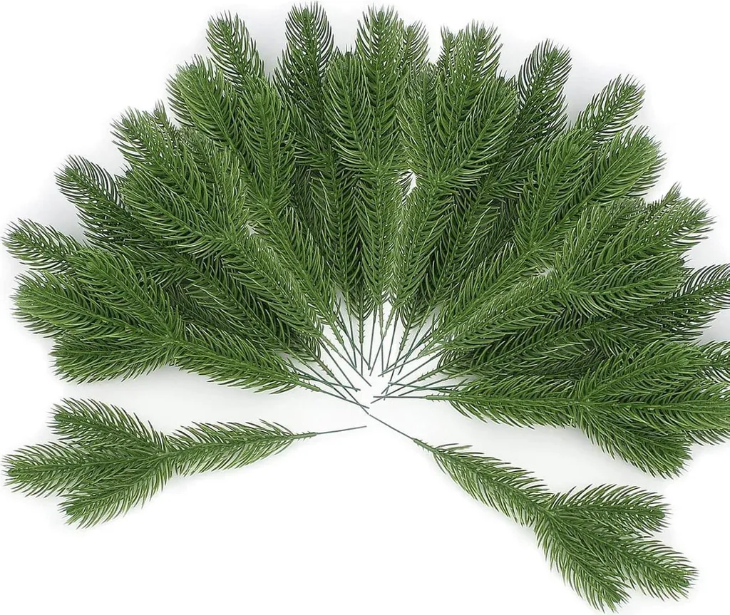 Set de 30 branches de sapin artificiel vert 28cm décorations de Noël