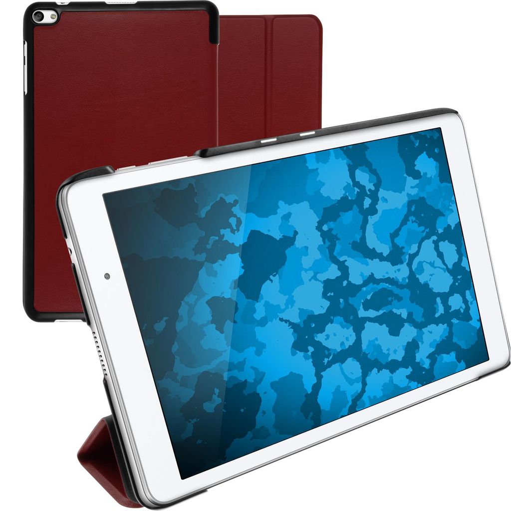 PhoneNatic Kunst-Lederhülle kompatibel mit Huawei MediaPad T2 Pro 10.0 - Tri-Fold rot Cover