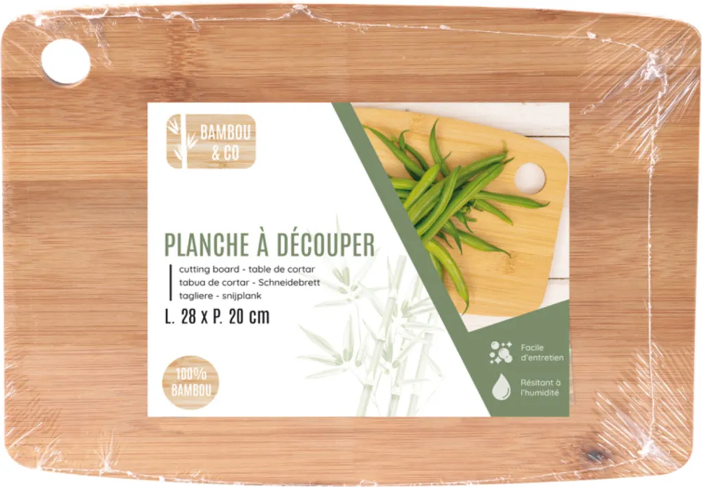 Tagliere Professionale DOCHTMANN Bambù 28x20cm | Igiene e Precisione - 2