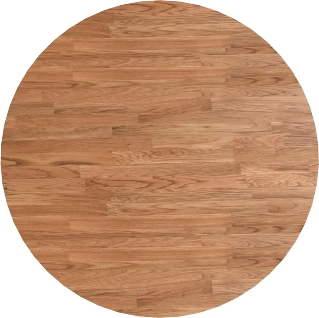 Piano per Tavolo Rotondo 80 cm Legno Quercia Marrone Chiaro
