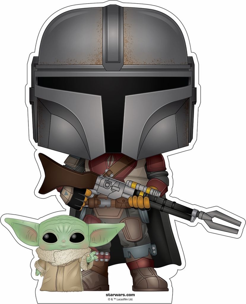 Star Wars Mandalorian with Grogu - Funko Sticker Aufkleber
