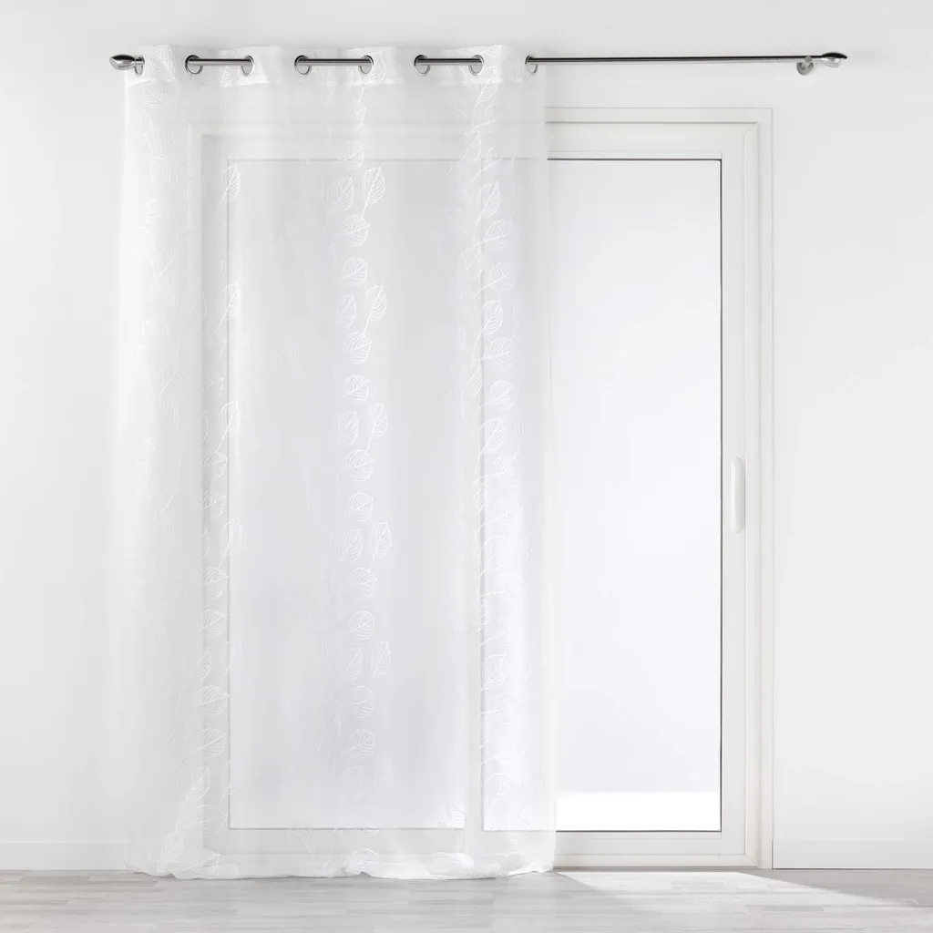Paire de rideaux tamisants EDENIA à œillets pour chambre et séjour