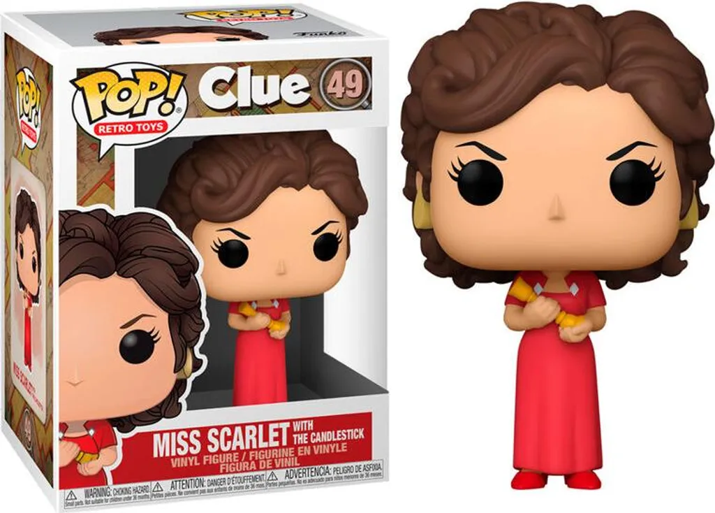 Décoration de bureau Funko Pop Cluedo Miss Scarlet 49 pour Fan de Jeu