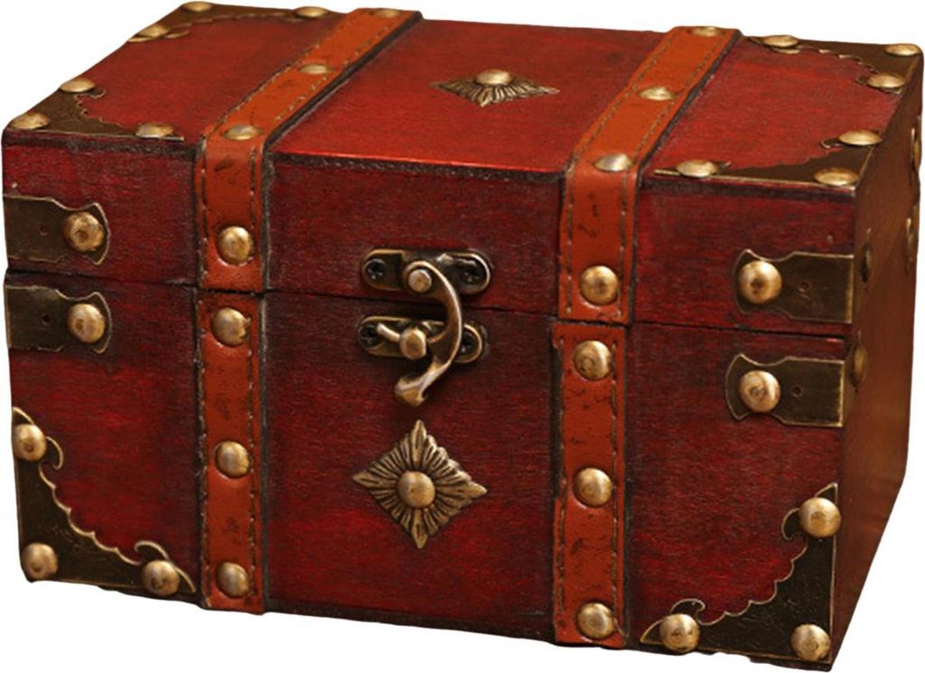 Aufbewahrungsbox aus Holz mit Schloss, großes Fassungsvermögen, dekorative Mehrzweck-Schaumkiste, Aufbewahrungs-Organizer im Retro-Stil