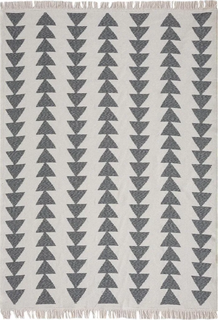 Tapis de salon scandinave réversible en coton pour décoration intérieure