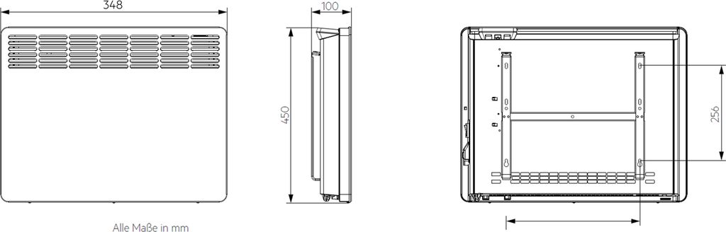 Konwektor ścienny AEG WKL 505 do ok. 6 m², grzałka Zdjęcie produktu 5