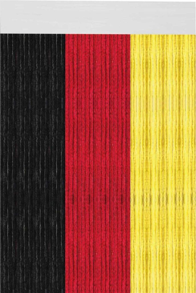 Flauschvorhang 100x220cm ( Schwarz-Rot-Gelb ), perfekter Produktbild 