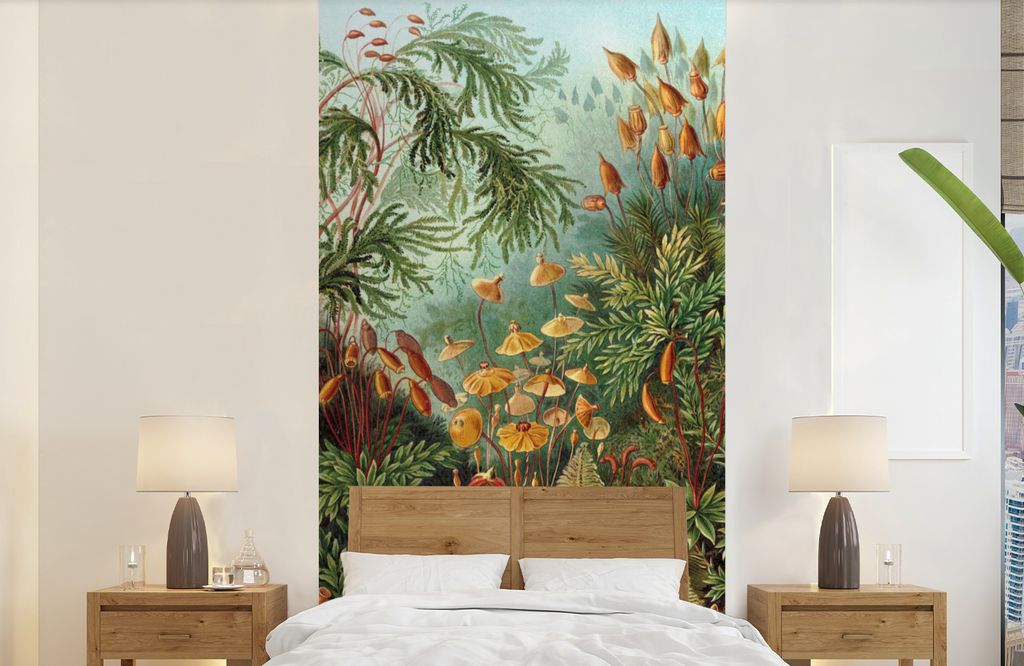 MuchoWow Fototapete für Wohnzimmer oder Schlafzimmer Wandtapete Vinyl Motivtapete Muscinae - Kunst - Alte Meister - 120x240 cm - Hintergrundbild