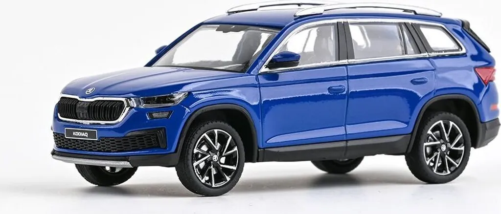 Skoda Kodiaq FL 2021 ABREX Bleu Energy miniature zamak 1:43 détails pros