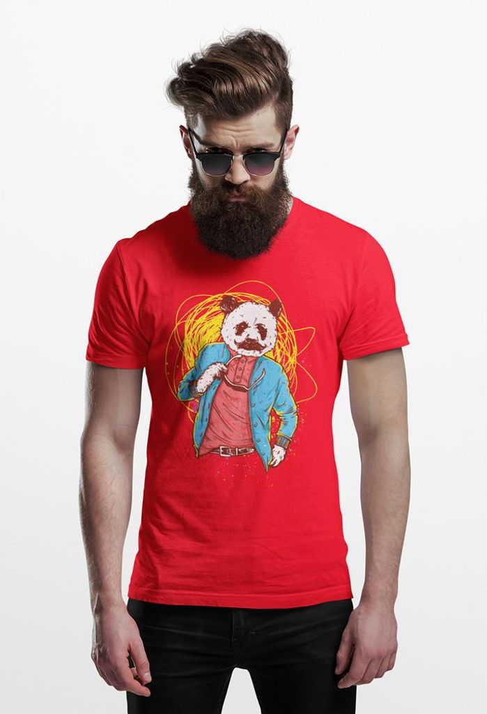 D&B Uni Polo ST00038 Panda Rot-Größe S