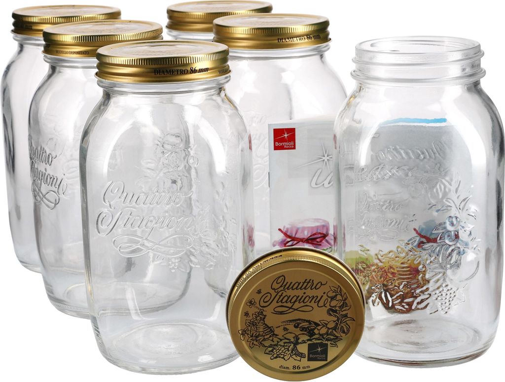 6er Set Einmachglas Original Quattro Stagioni 1,5L Produktbild 