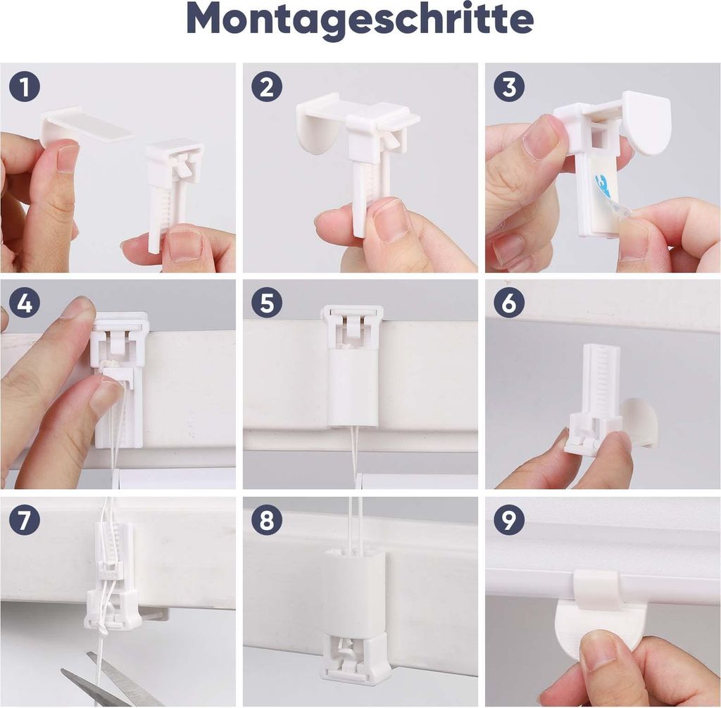 Sekey Plissee 40x120cm ohne BohrenVerdunkelung & Sichtschutz Thermo Plissee Rollo Klemmfix für Fenster & Türen Halb-Wabenplissee Weiß