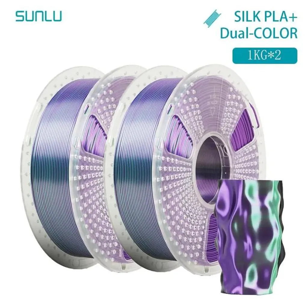 Filament impression 3D soie vert violet 1.75mm haute précision 1kg - 2
