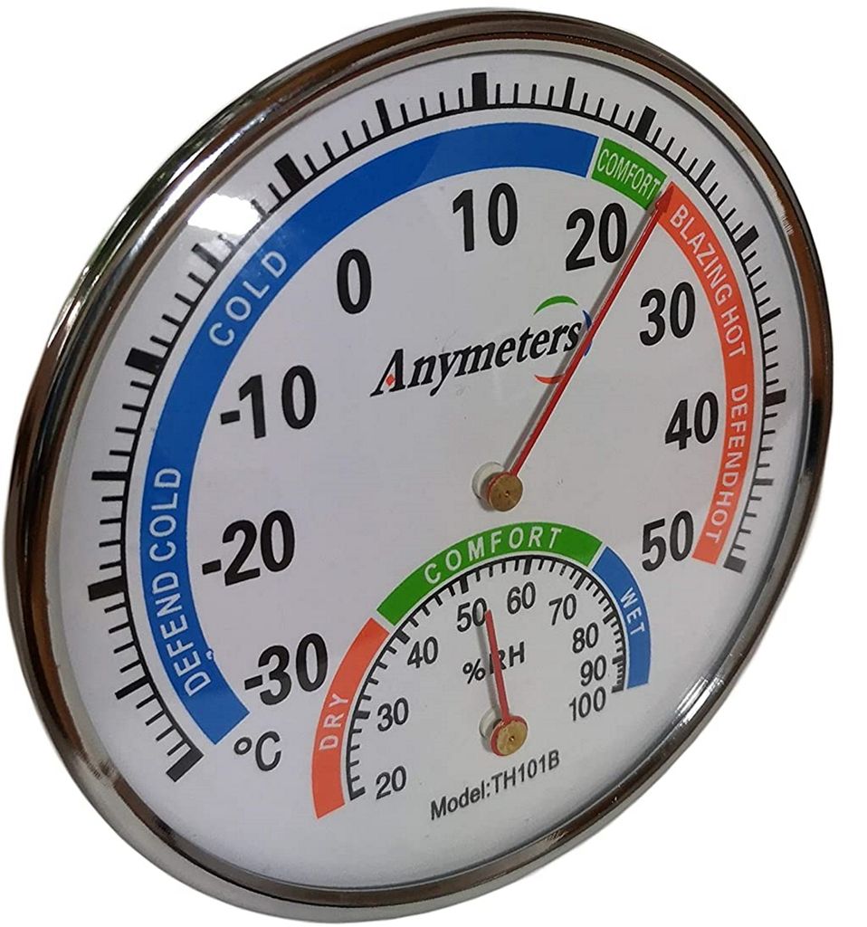 Großes Thermometer mit Hygrometer im stabilen
