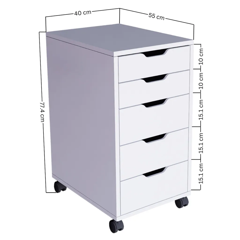 Commode blanche anti-rayures pour optimiser les petits espaces - 6