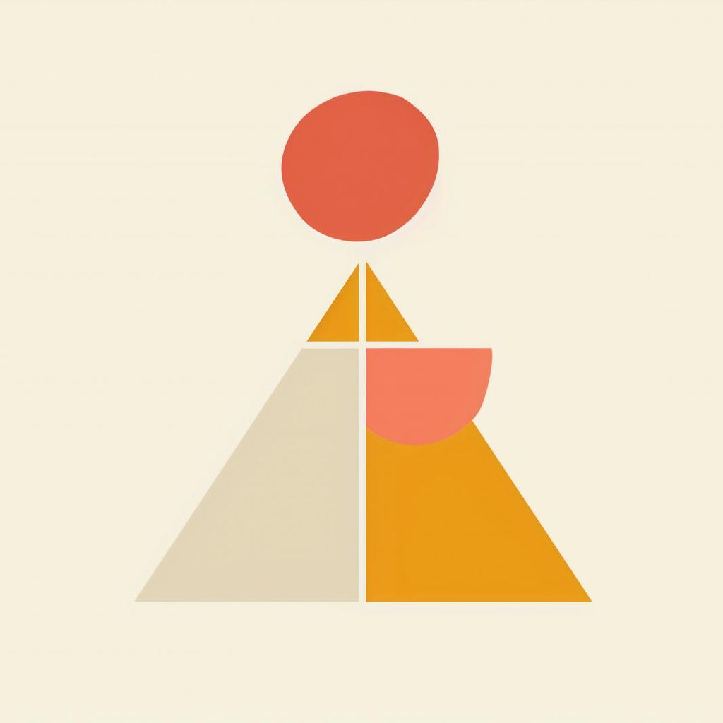 Poster 40x40cm Gleichgewichtspyramide