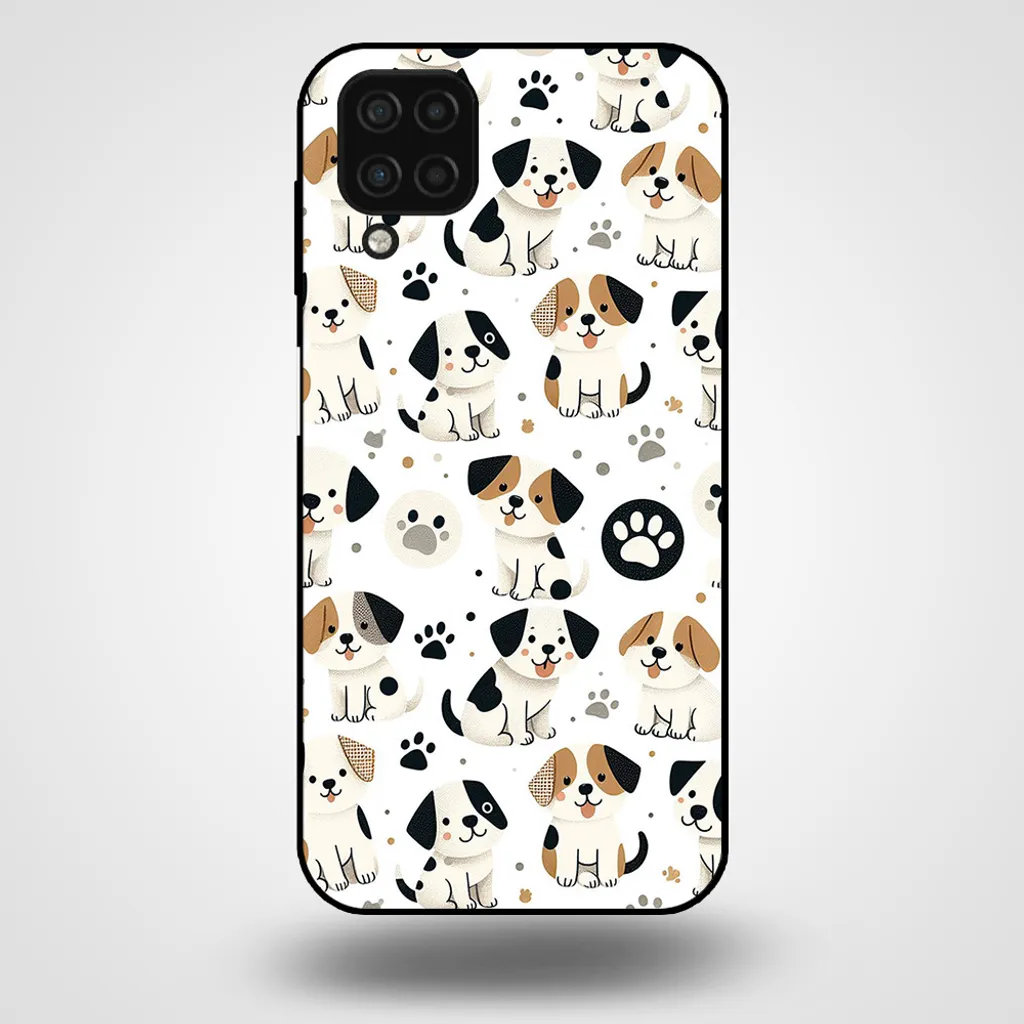 Custodia Samsung Galaxy A12 Stampa Cani - Cover TPU Morbida e Resistente