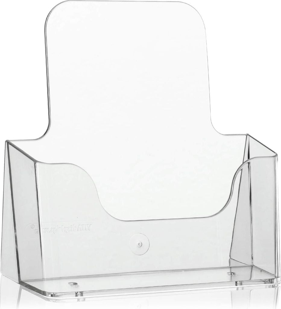 Tischmodell Broschürenständer für Flyer - transparent - DIN A5