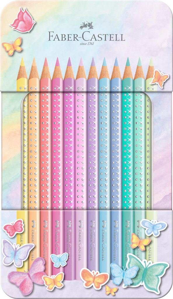 Faber-Castell Buntstifte Sparkle Pastell 12er Metalle. Produktbild 