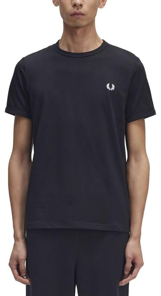 FRED PERRY RINGER T-SHIRT Schwarz Produktbild 