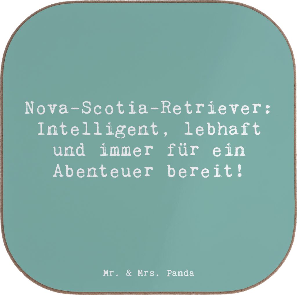 Mr. & Mrs. Panda Untersetzer Glas Spruch Nova Scotia Duck - Meeresbrise - Geschenk, Getränkeuntersetzer, Tassenuntersetzer, für Gläser, Hunderas...