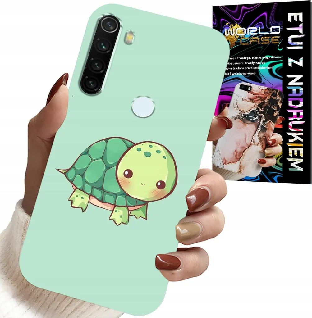 Custodia per Xiaomi Note 8T - Modelli di tartaruga per bambini + vetro