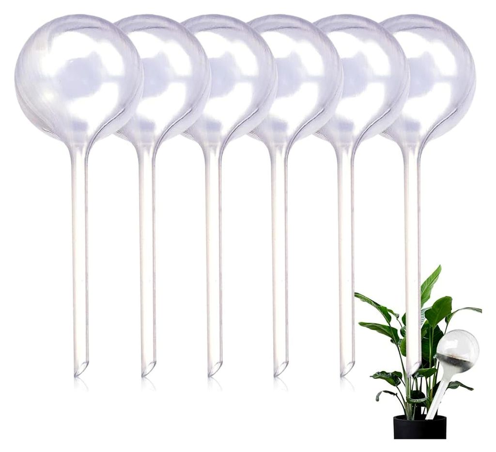 6 PCS Bewässerungskugel für Pflanzen, 26 x 8 cm Pflanzen Gießkugeln Dosierte Bewässerung Automatisch Geeignet zum Pflanzen für Drinnen und Dra...