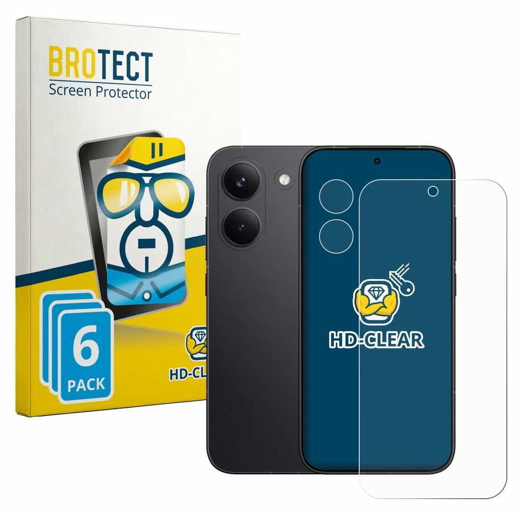 6x Für Xiaomi Poco X8 Pro Iron Man Edition (Display+Kamera) Schutzfolie BROTECT Displayschutz Display Schutz Folie Klar Transparent