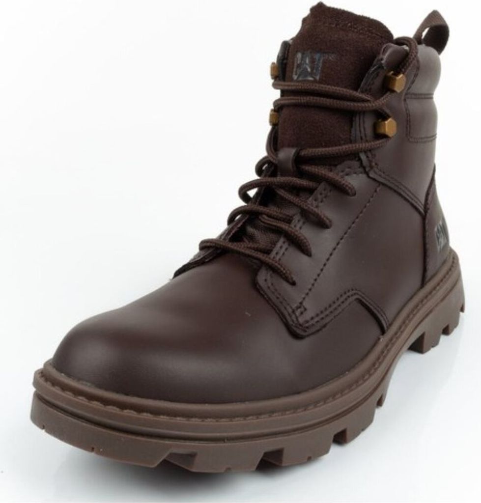 Caterpillar P725470 Herren Stiefel aus Naturleder, braun, mit Schnürung, hohem Schaft und wärmender Innenseite