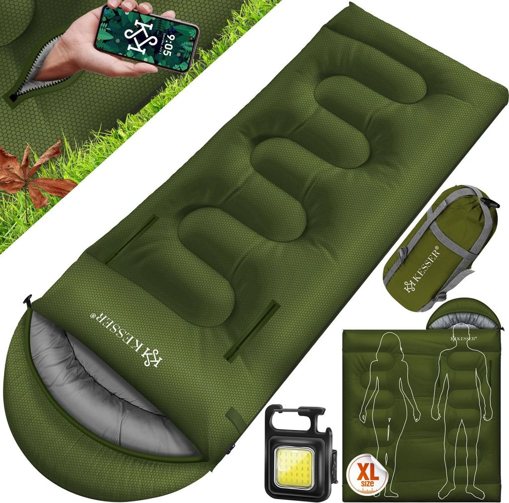 KESSER® Schlafsack Outdoor | Deckenschlafsack 3-4 Produktbild 