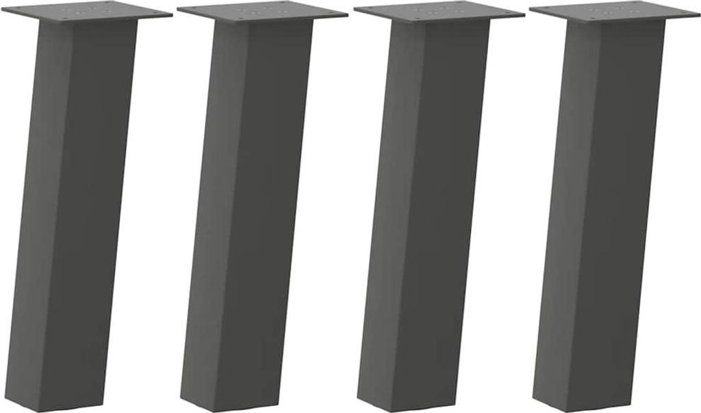 vidaXL Couchtischbeine 4 Stk. Anthrazit 42 cm Stahl