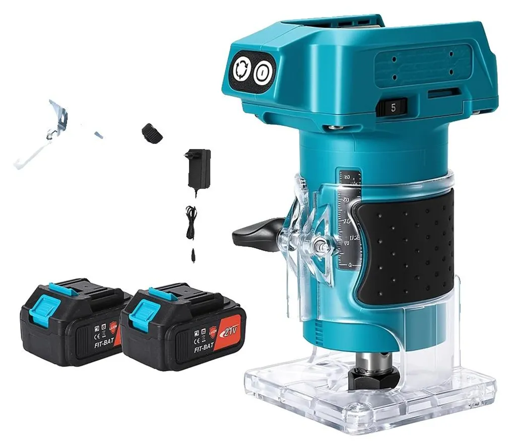 Mini toupie sans fil ergonomique, 5 vitesses, 2 batteries, prise EU