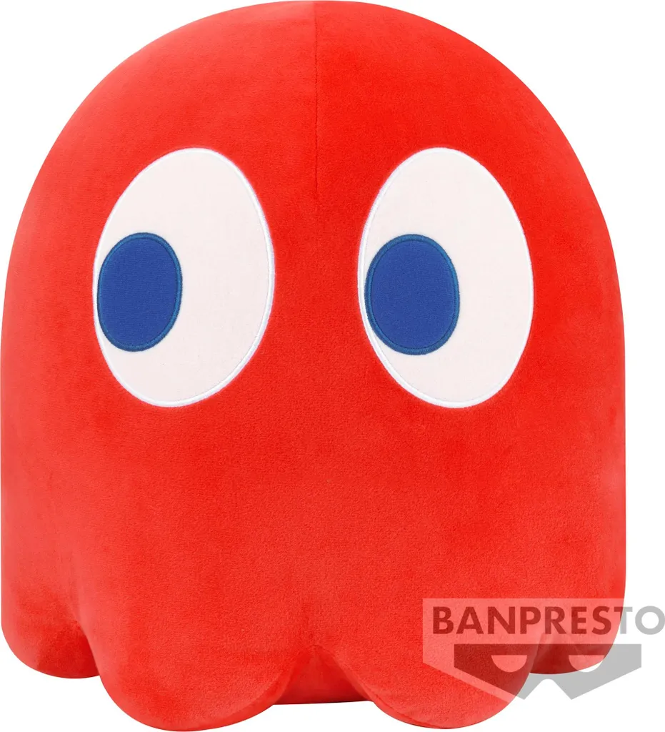 Cadeau geek idéal : peluche Pac-Man Blinky 31cm pour déco chambre et jeu