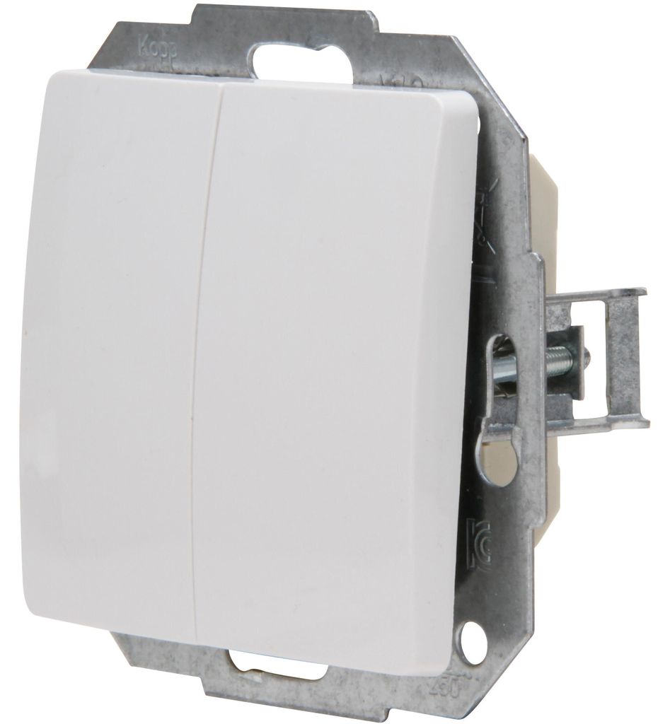 Kopp 650502062, Przyciski, Biały, 3 szt., 250 V, 10 A Zdjęcie produktu 