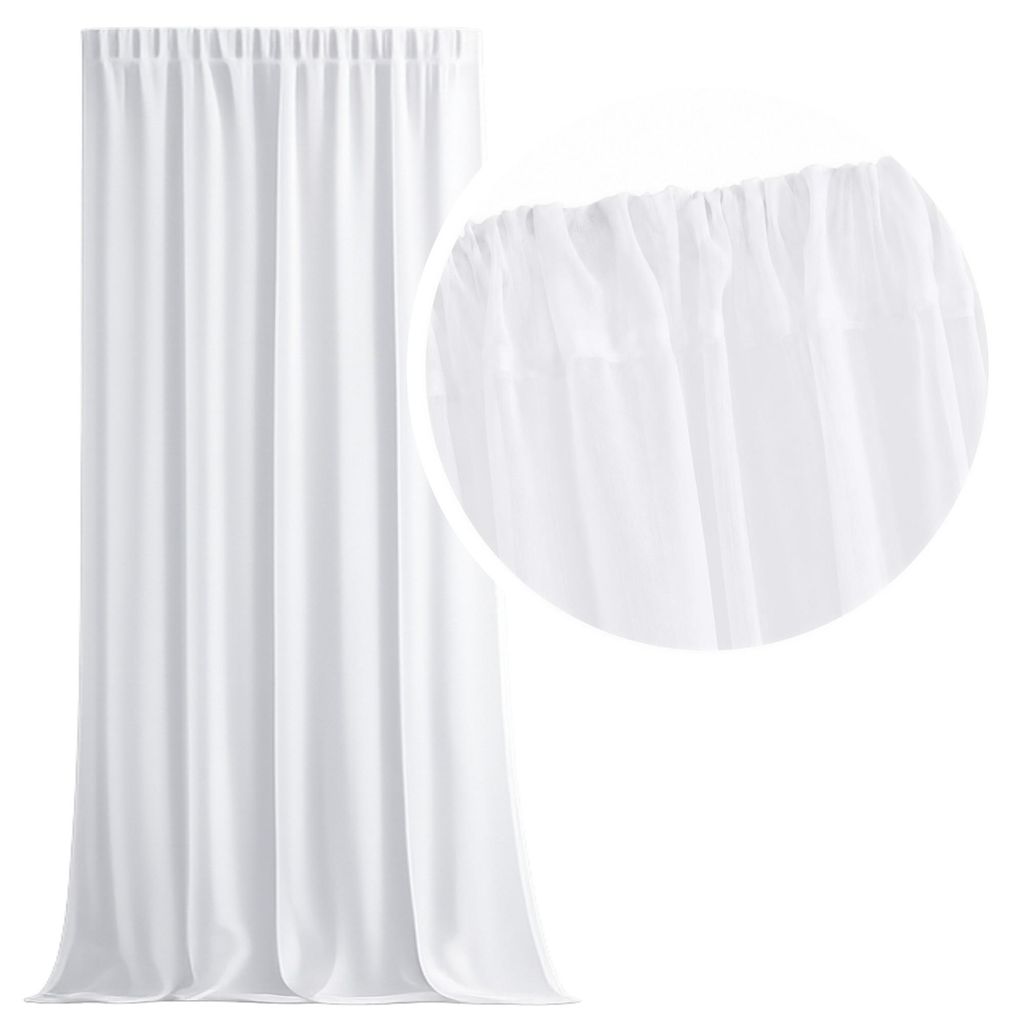 MEBLEODNOWA, Voile-Gardine, Gardine mit Kräuselband, Produktbild 