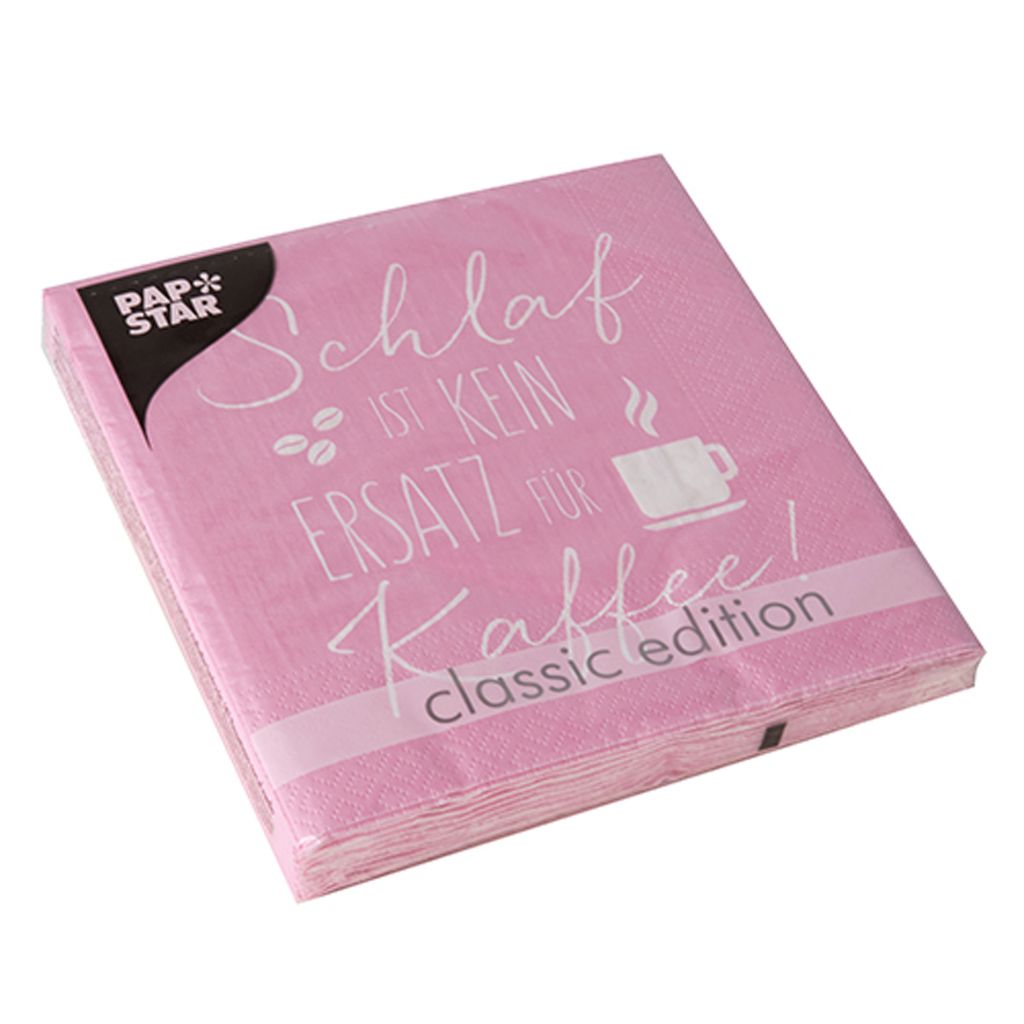 Papstar Servietten Kaffee Ersatz rosa