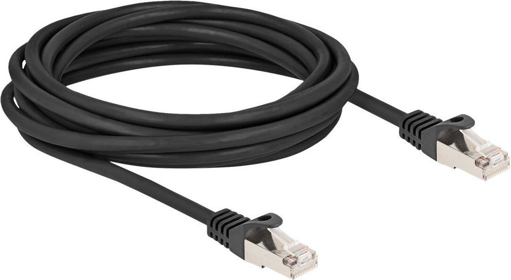 DELOCK Kabel RJ50 Stecker zu RJ50 Stecker S/FTP 5 m schwarz