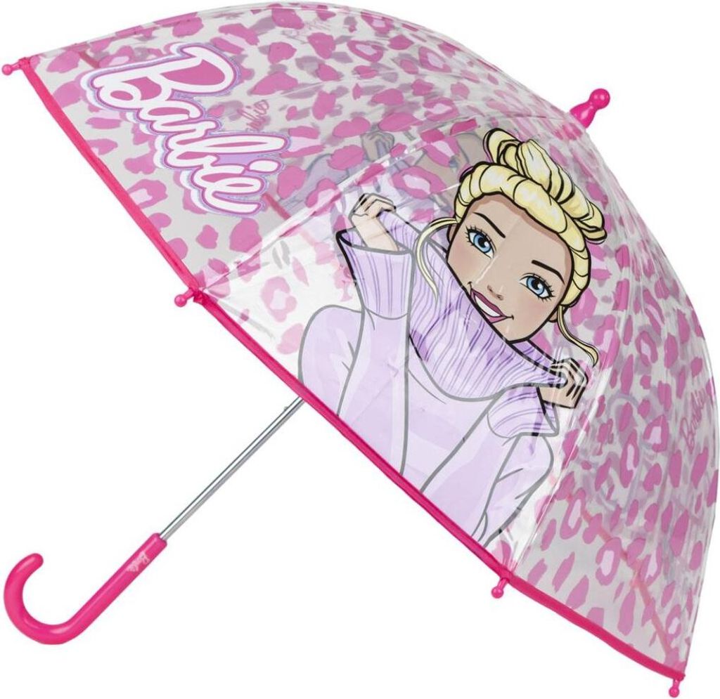 Barbie paraplu? 71 cm. Lichtgewicht bolvormige paraplu voor Productafbeelding 
