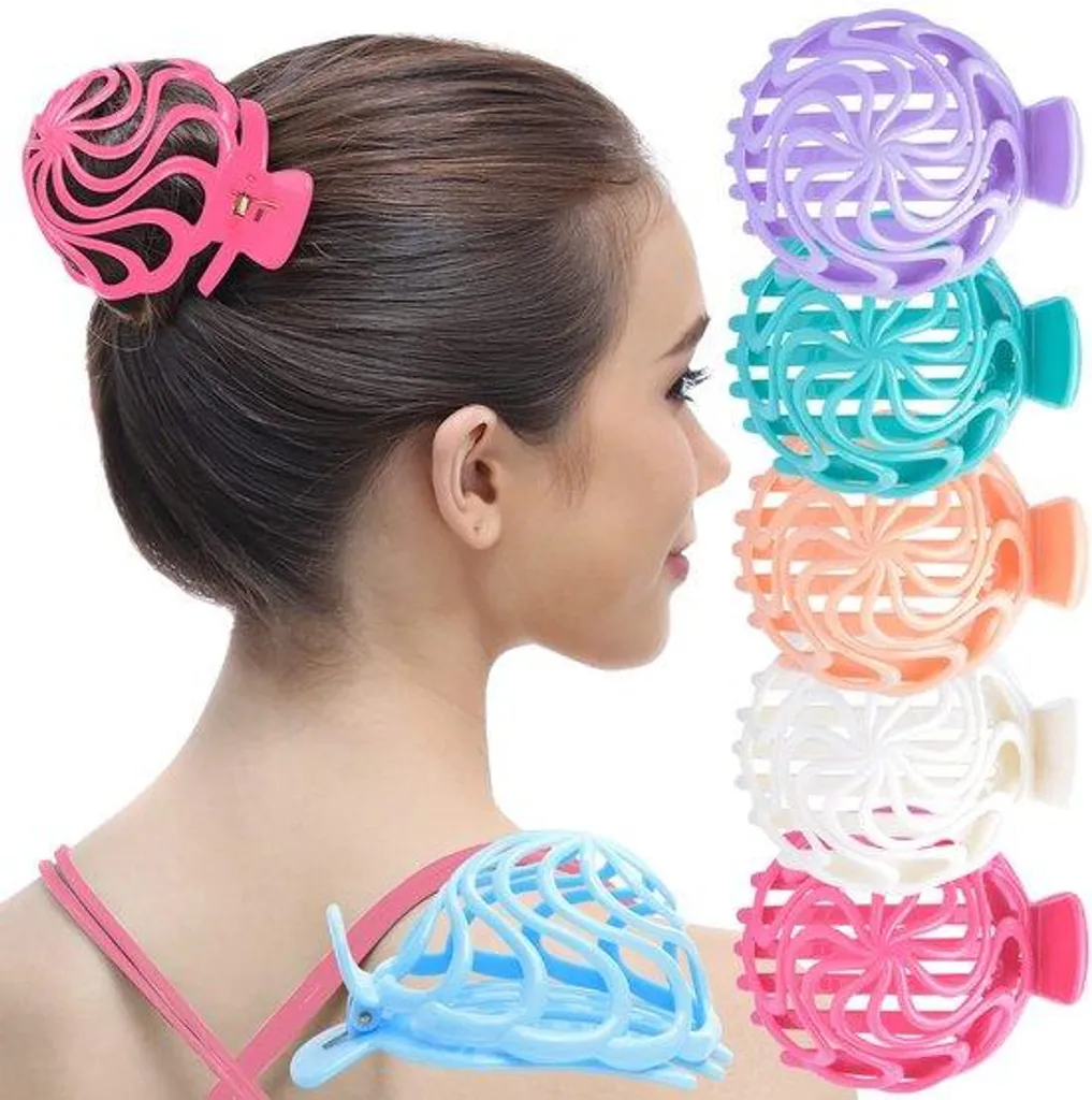 Pince à cheveux incurvée antidérapante lot de 6 couleurs pastel mat XL