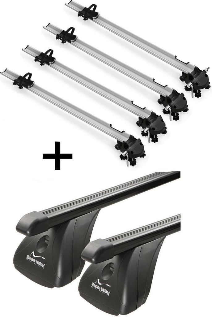 4x Fahrradträger Bike Pro + Dachträger VDP Stahl kompatibel mit für Hyundai ix20 5 Türer ab 2010