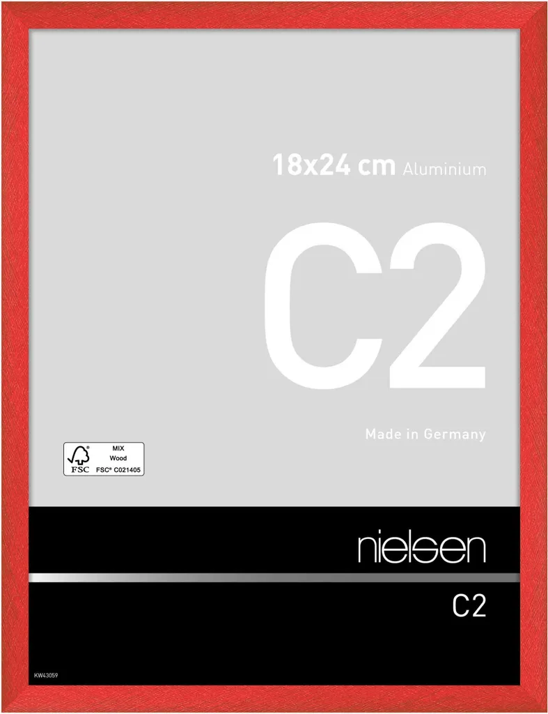 Cornice Foto 18x24 Alluminio Nielsen C2 | Rosso Tornado Professionale