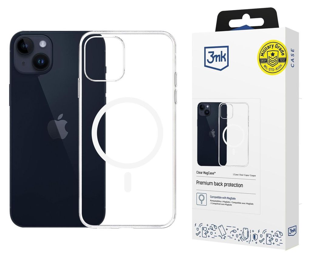 Funda protectora transparente 3mk Clear MagCase con Imagen del producto 