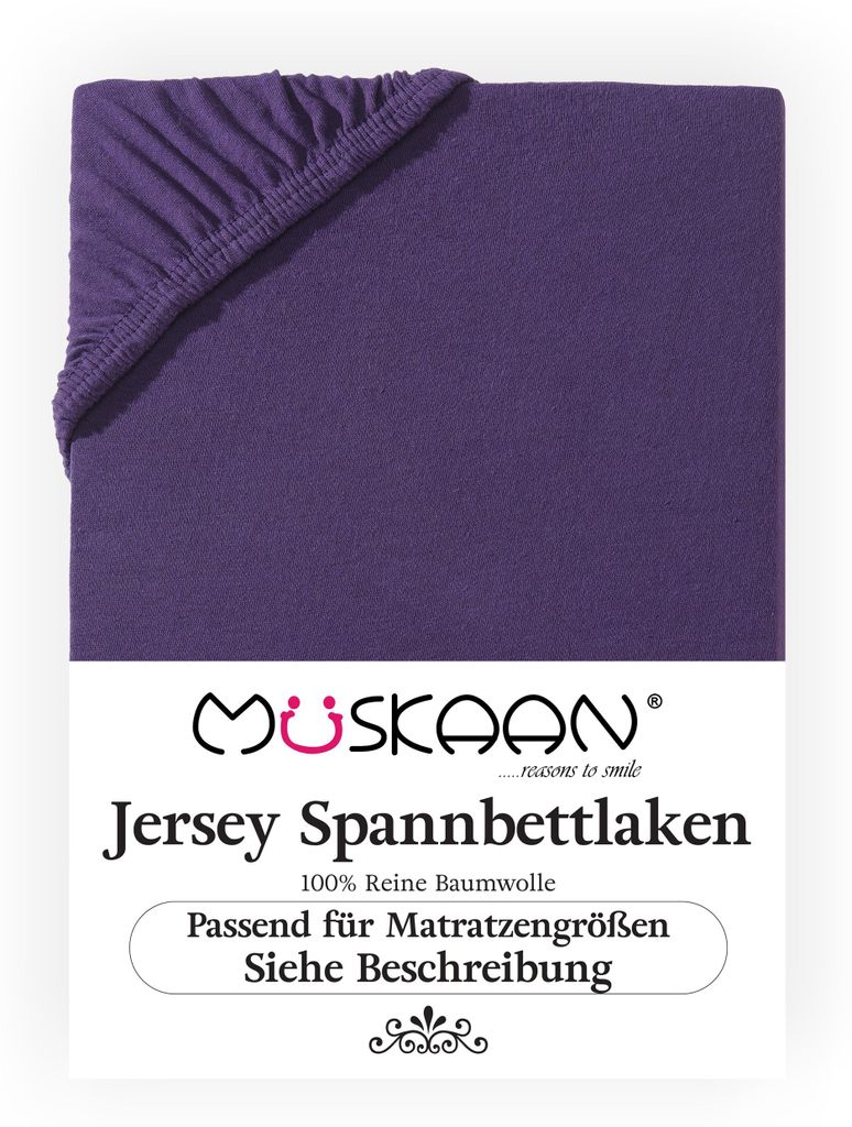 Müskaan Jersey Spannbettlaken 90x200cm - 100x200cm Produktbild 