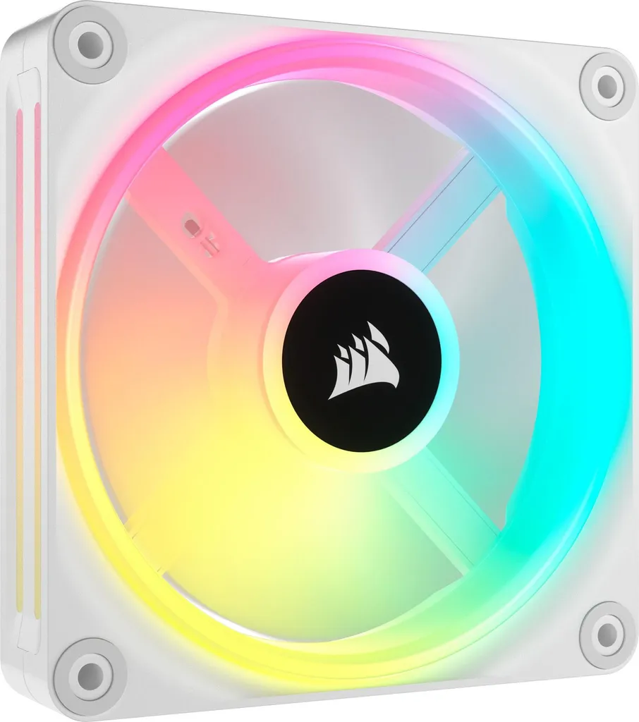 Ventola Corsair QX120 RGB White - Design iCUE LINK per Build Elite