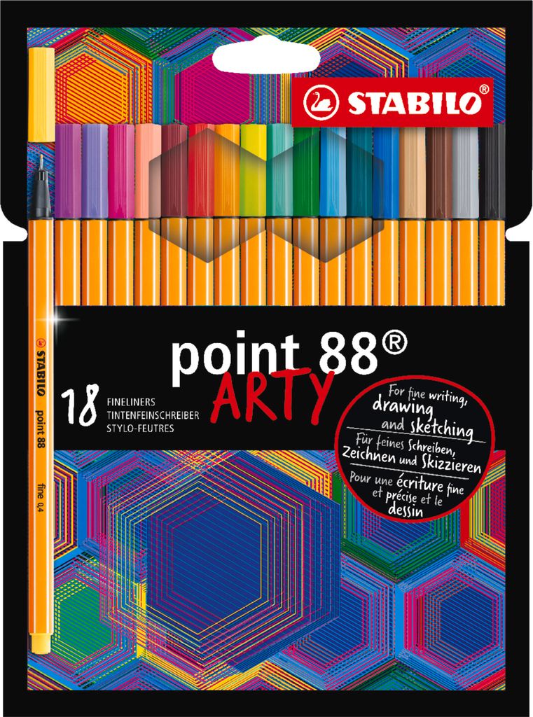 STABILO Fineliner -  point 88 - ARTY - 18er Pack - 18 Produktbild 